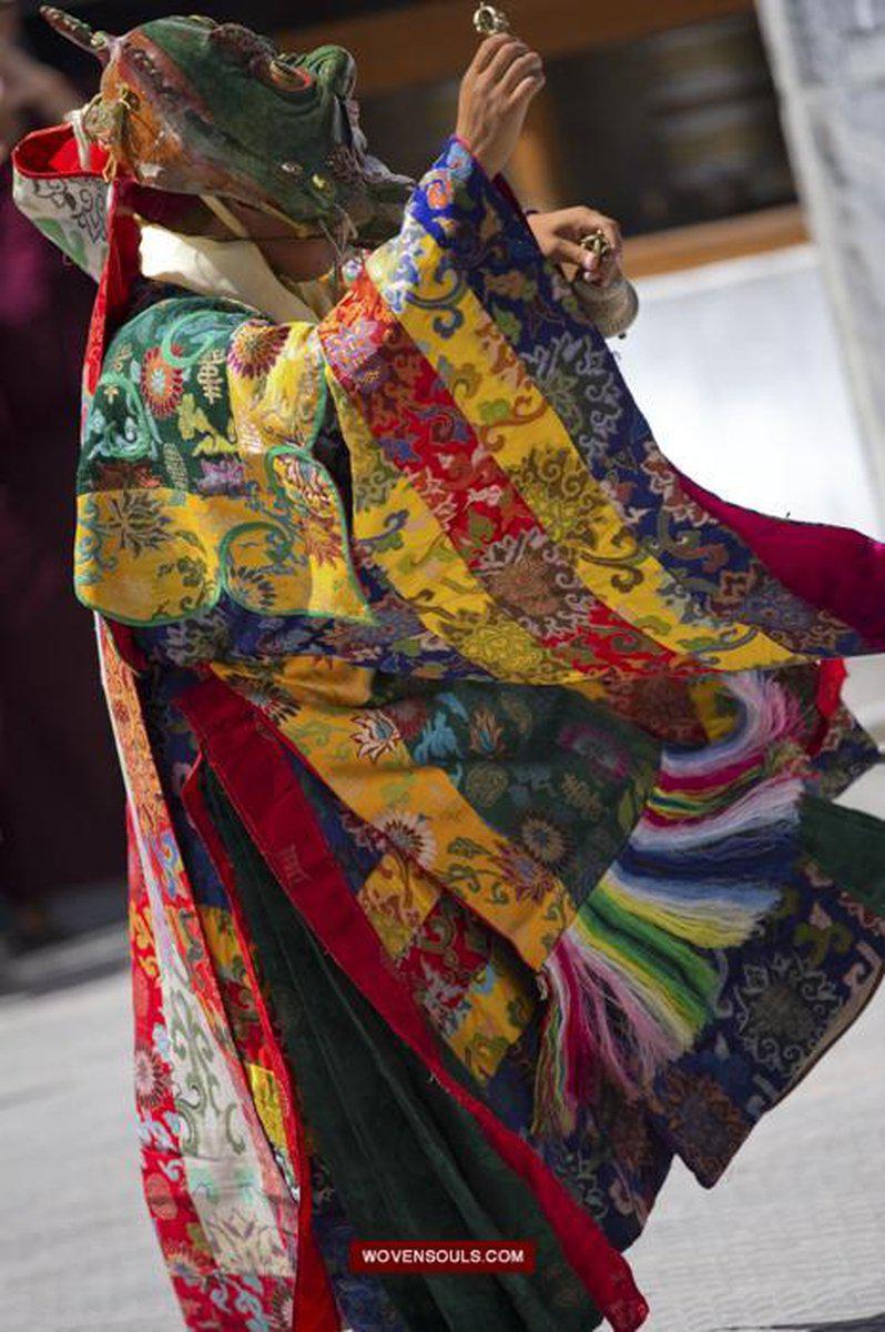 Portraits Buddhist Monks-WOVENSOULS-Antique-Vintage-Textiles-Art-Decor