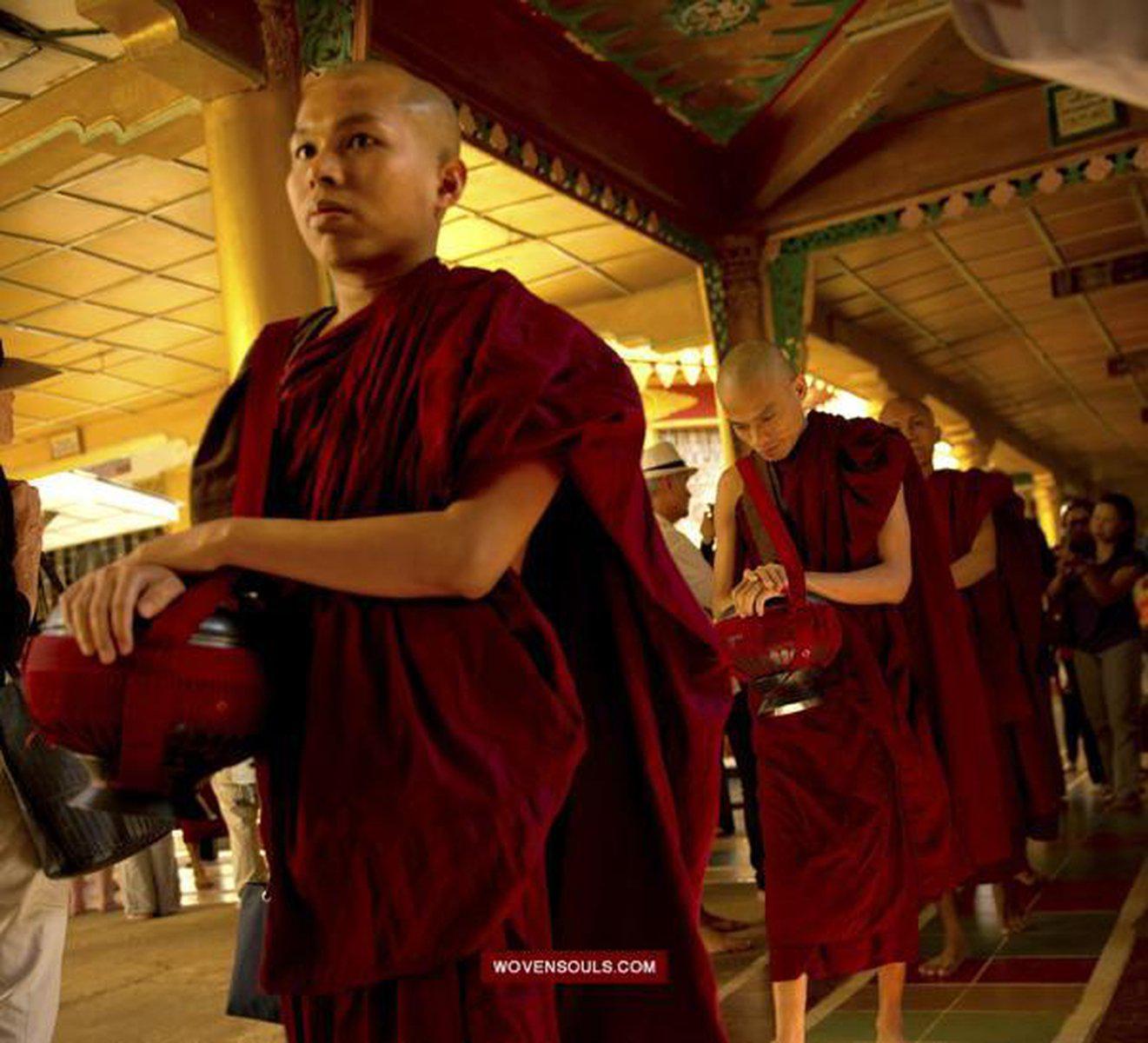 Portraits Buddhist Monks-WOVENSOULS-Antique-Vintage-Textiles-Art-Decor