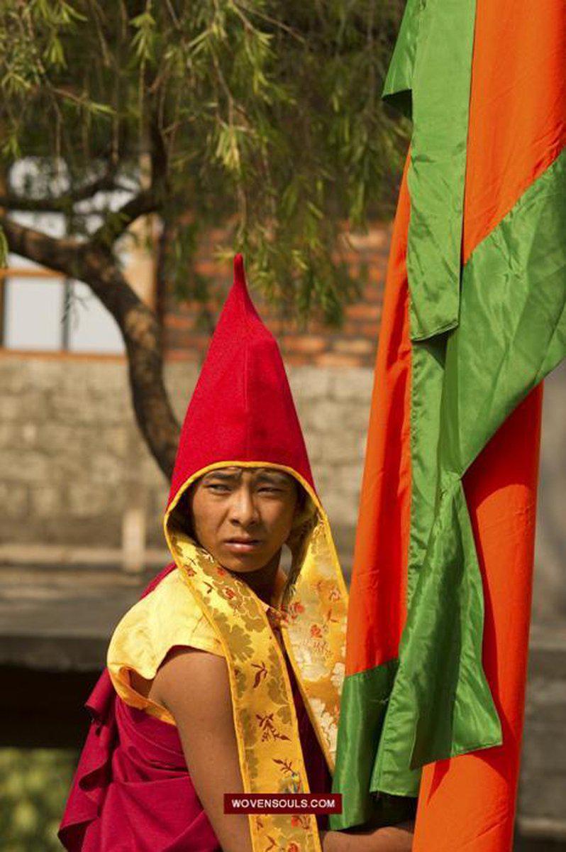 Portraits Buddhist Monks-WOVENSOULS-Antique-Vintage-Textiles-Art-Decor