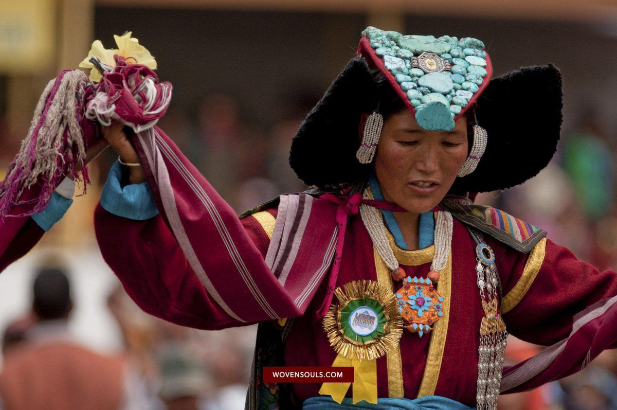 Women's Ladakhi Indigo Dress - Royal - Mahakala Fine Arts