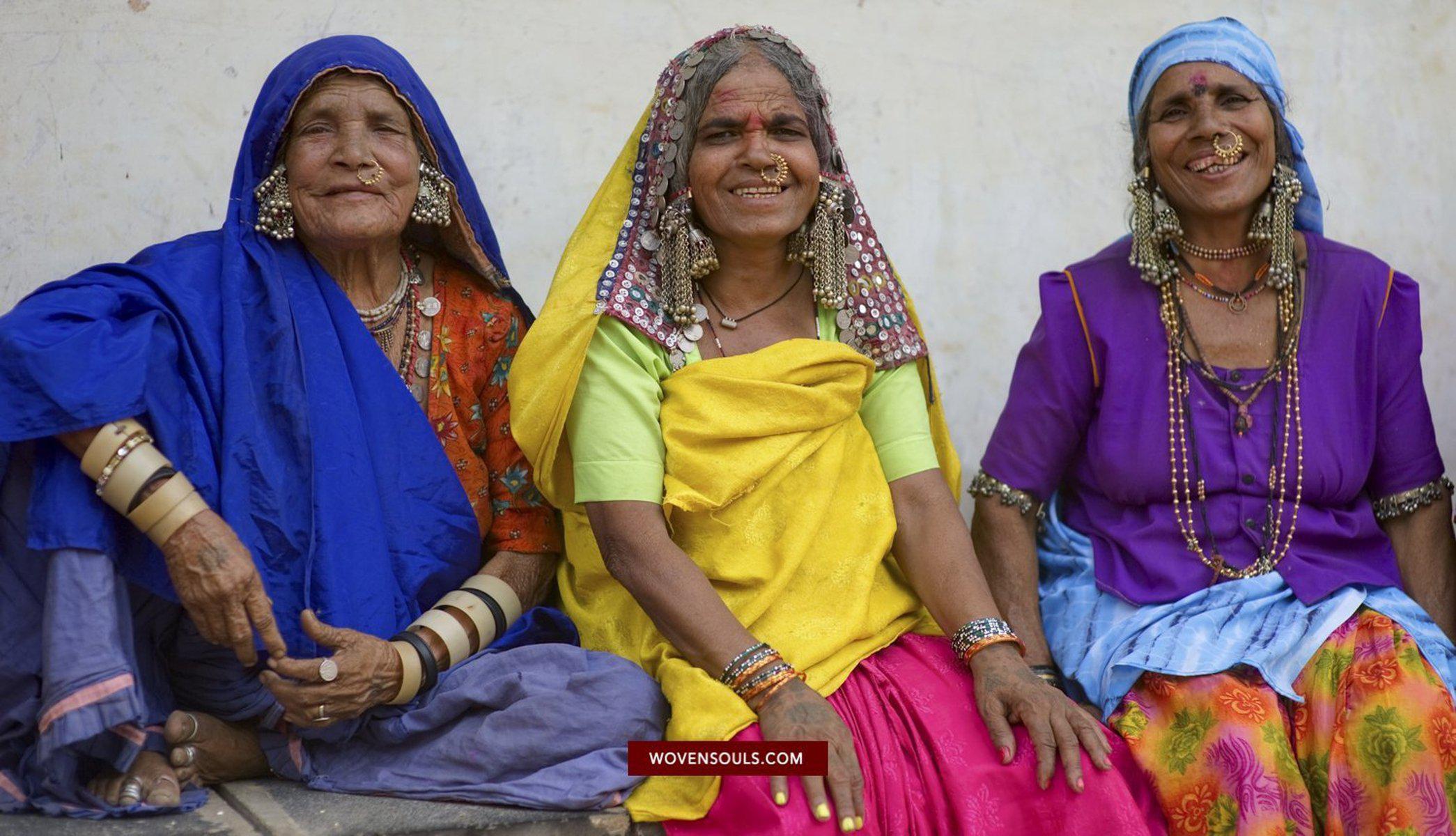 Portraits - Lambani Banjara Tribe Karnataka-WOVENSOULS-Antique-Vintage-Textiles-Art-Decor