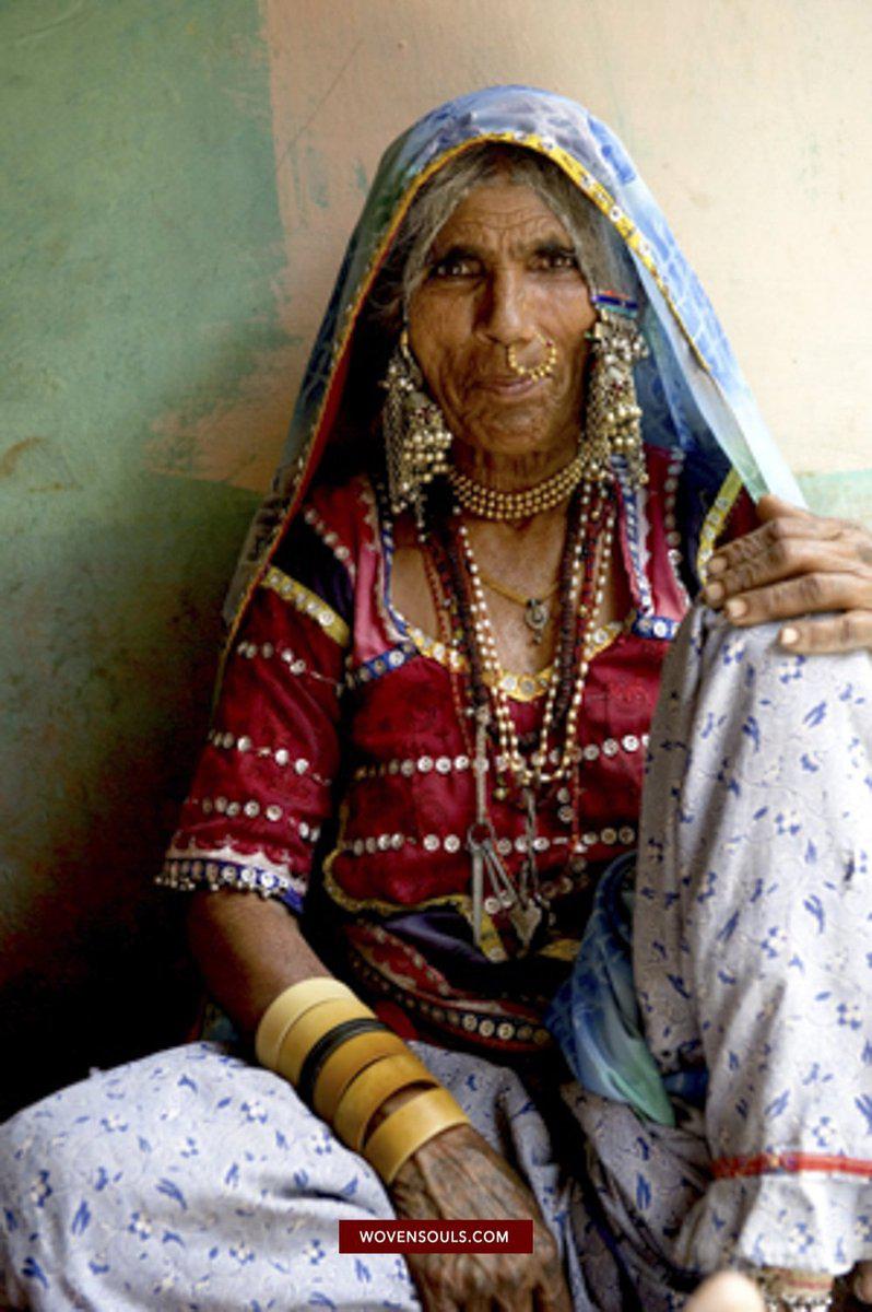 Portraits - Lambani Banjara Tribe Karnataka-WOVENSOULS-Antique-Vintage-Textiles-Art-Decor