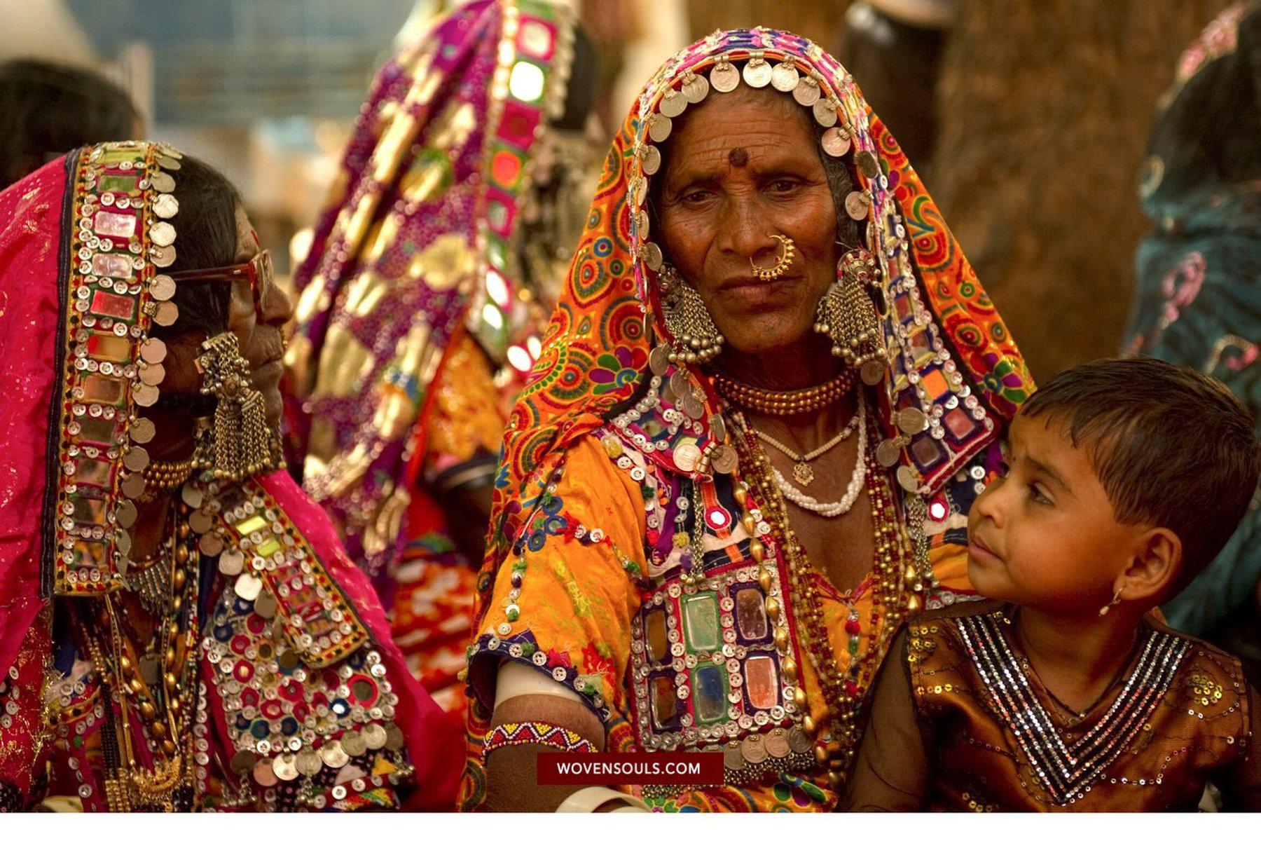 Portraits - Lambani Banjara Tribe Karnataka-WOVENSOULS-Antique-Vintage-Textiles-Art-Decor