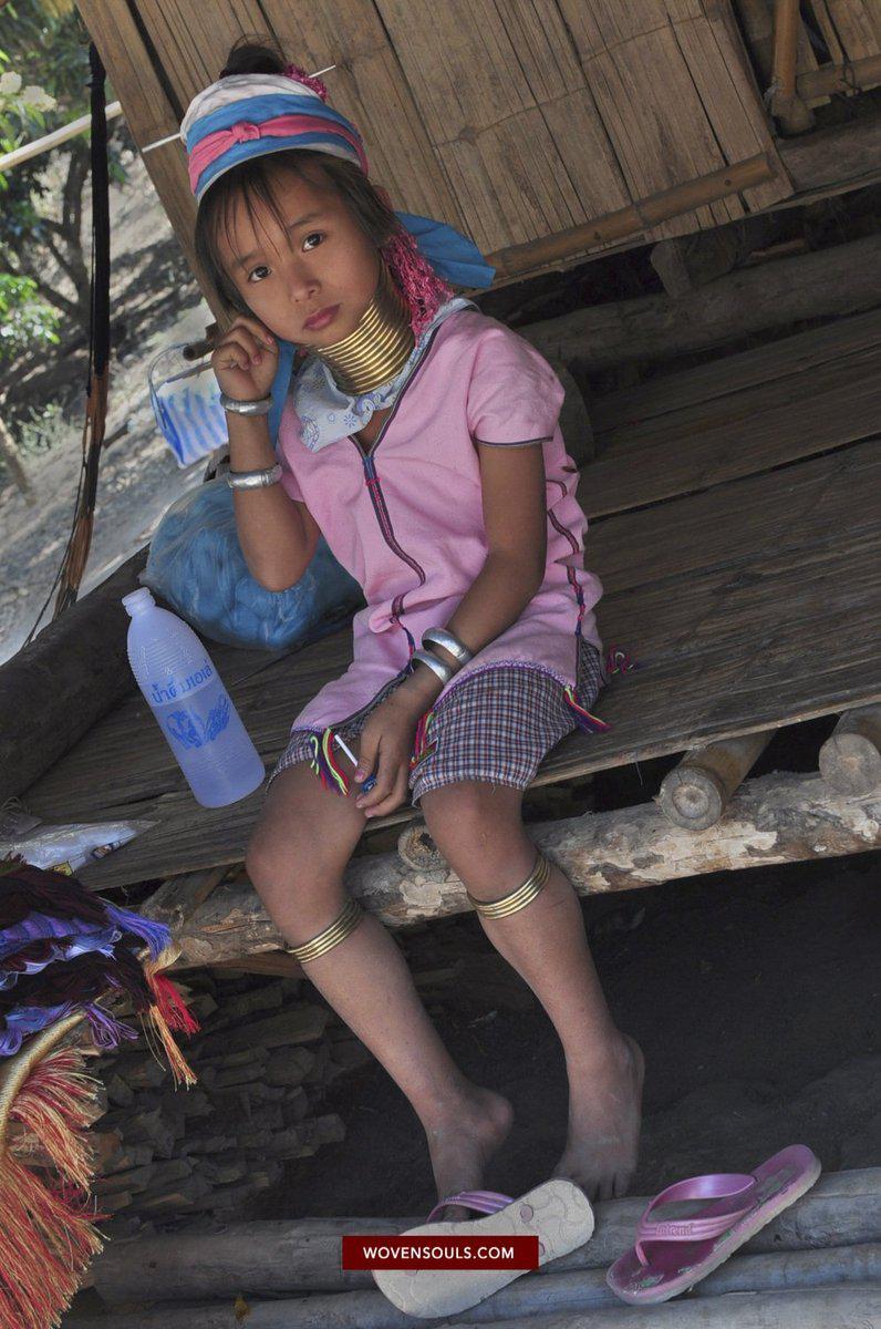 Portraits - Long Neck Karen People - Northern Thailand-WOVENSOULS-Antique-Vintage-Textiles-Art-Decor