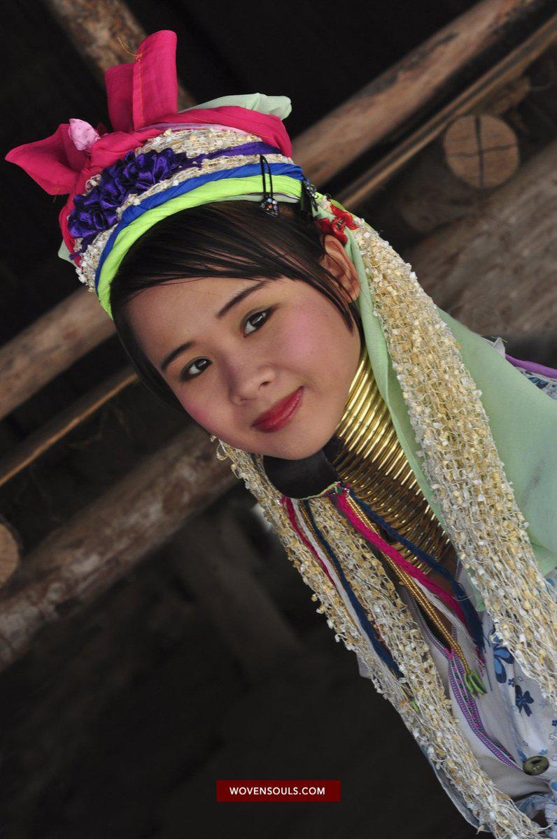 Portraits - Long Neck Karen People - Northern Thailand-WOVENSOULS-Antique-Vintage-Textiles-Art-Decor