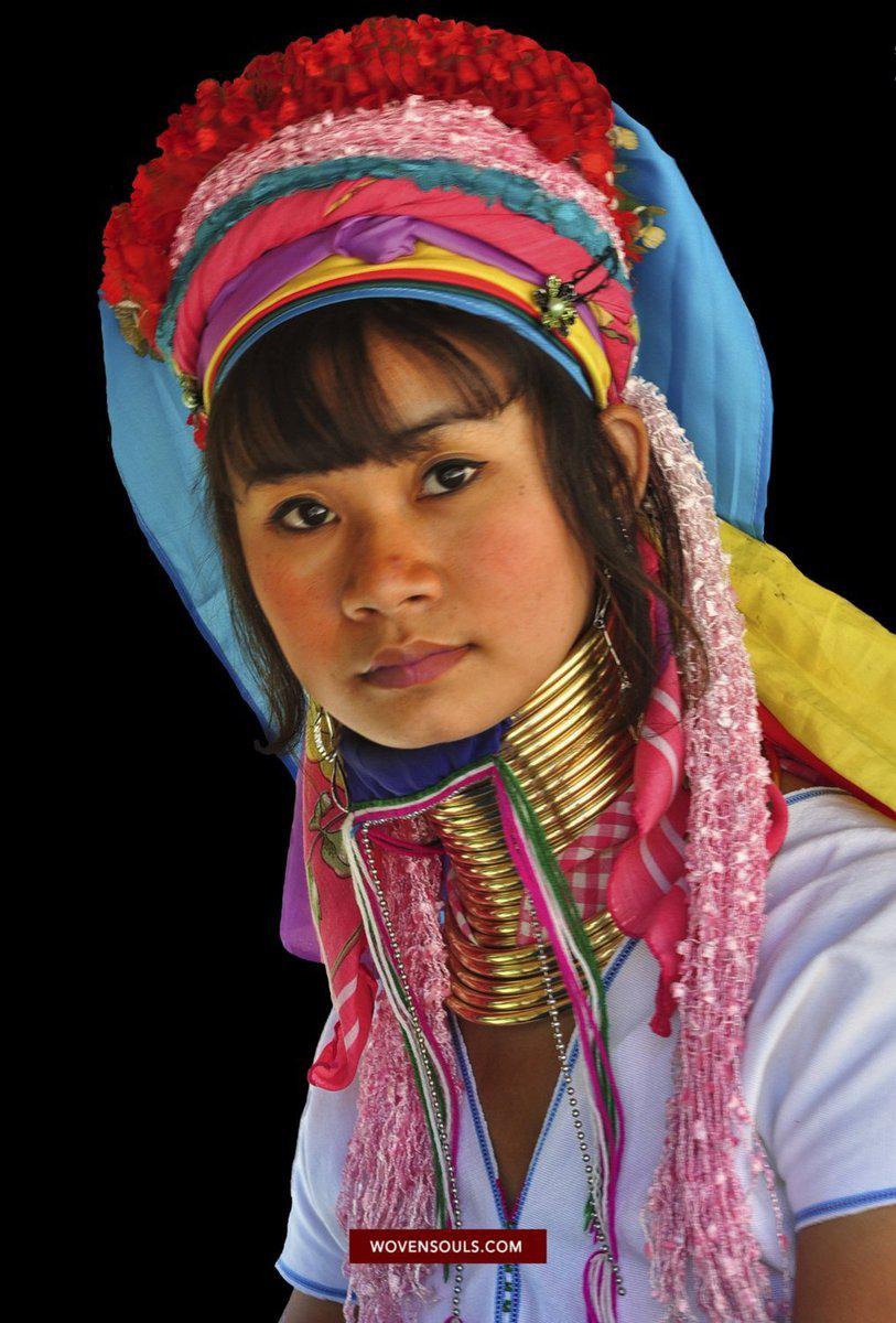 Portraits - Long Neck Karen People - Northern Thailand-WOVENSOULS-Antique-Vintage-Textiles-Art-Decor