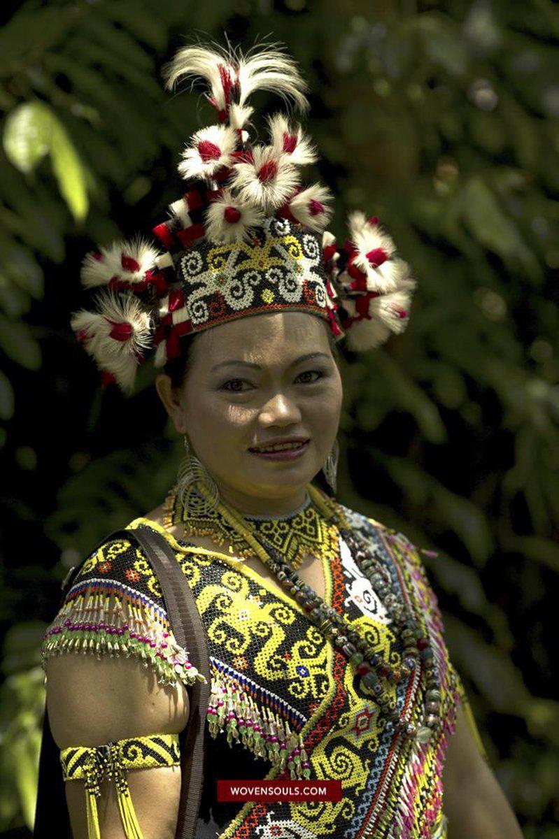 Portraits of Iban Sarawak Dayak Culture-WOVENSOULS-Antique-Vintage-Textiles-Art-Decor