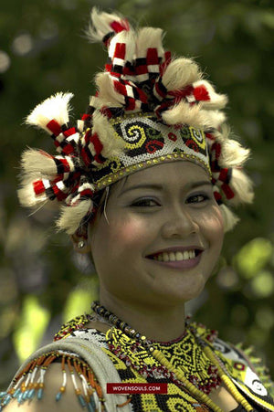 Portraits of Iban Sarawak Dayak Culture-WOVENSOULS-Antique-Vintage-Textiles-Art-Decor